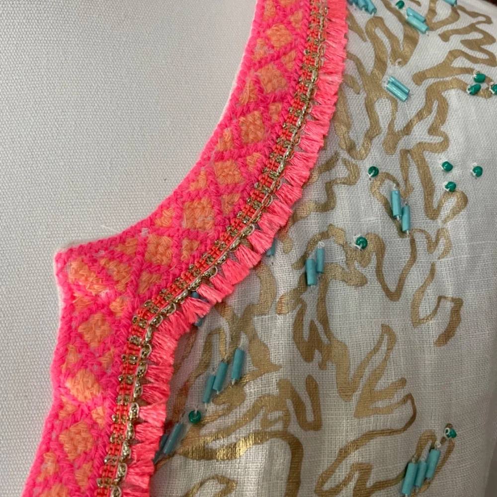 LILLY PULITZER White Linen Tunic NWT - size M - Picture 3 of 9